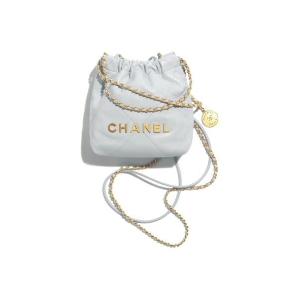CHANEL 22 MINI HANDBAG LIGHT BLUE