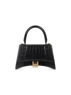 HOURGLASS Crocodile embossed small handbag