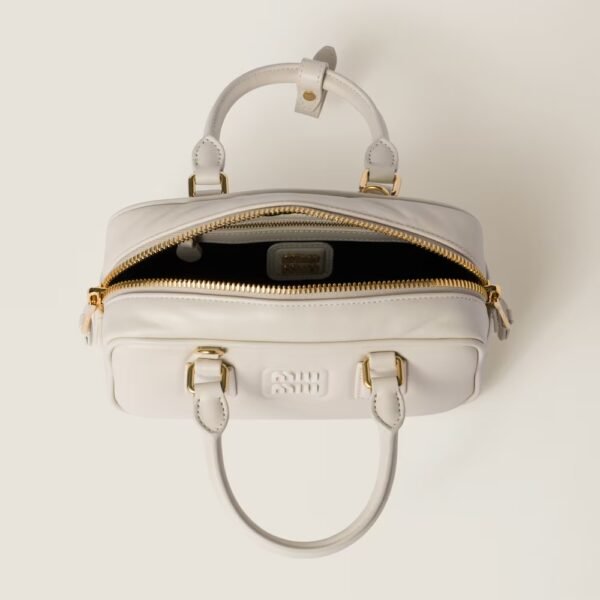 Arcadie Leather Small Handbag White