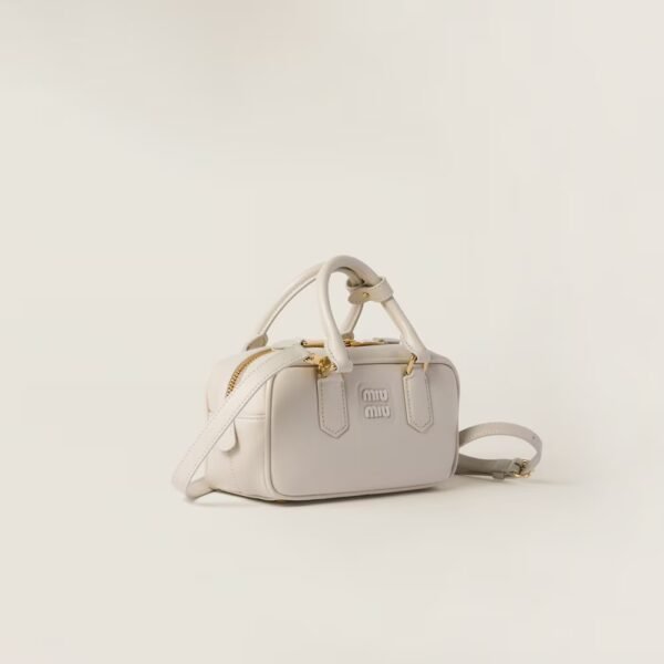 Arcadie Leather Small Handbag White