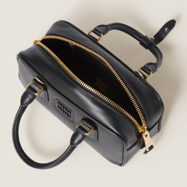 Arcadie Leather Small Handbag Black