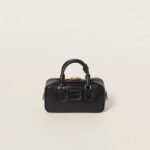 Arcadie Leather Small Handbag Black