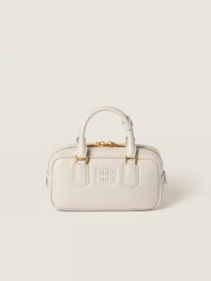 Arcadie Leather Small Handbag White