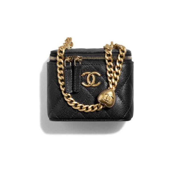 CHANEL 23P LIPSTICK BOX WITH CHAIN BLACK