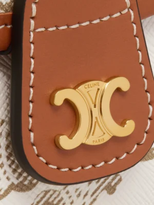 MINI BESACE IN TRIOMPHE CANVAS AND CALFSKIN