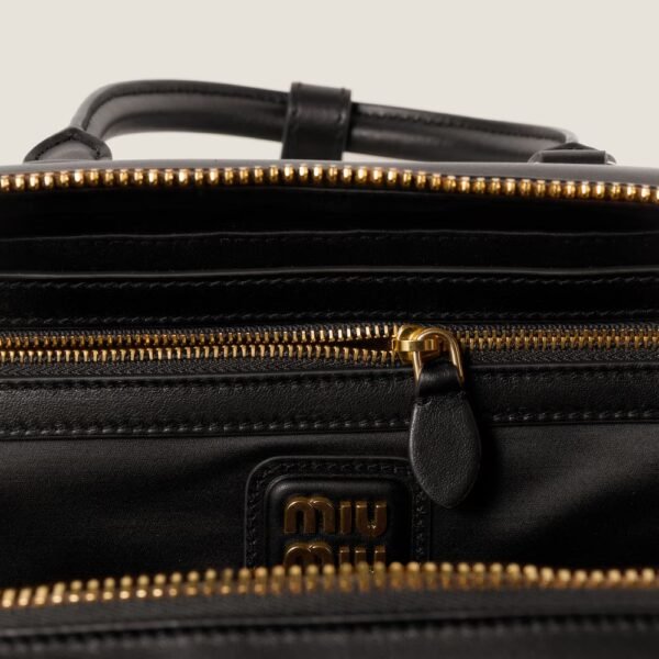 Arcadie Leather Large Handbag Black Color