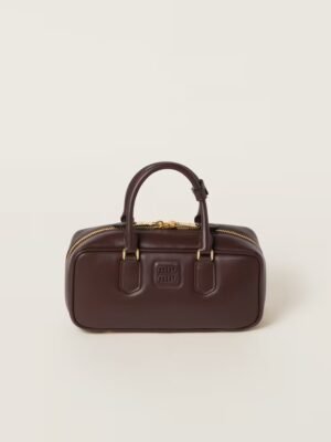 Arcadie Leather  Large Handbag Shrubby Oak Color