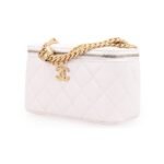 CHANEL 23P LONG BOX WITH CHAIN WHITE