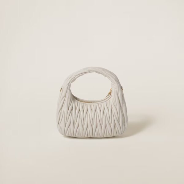 Wander Matelassé Soft Lamb Nappa Small Crescent Moon Bag