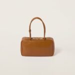 Beau Leather Handbag Cognac color