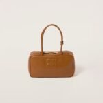 Beau Leather Handbag Cognac color