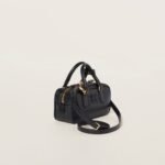 Arcadie Leather Small Handbag Black
