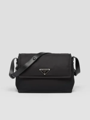 Medium-sized padded Re-Nylon shoulder bag