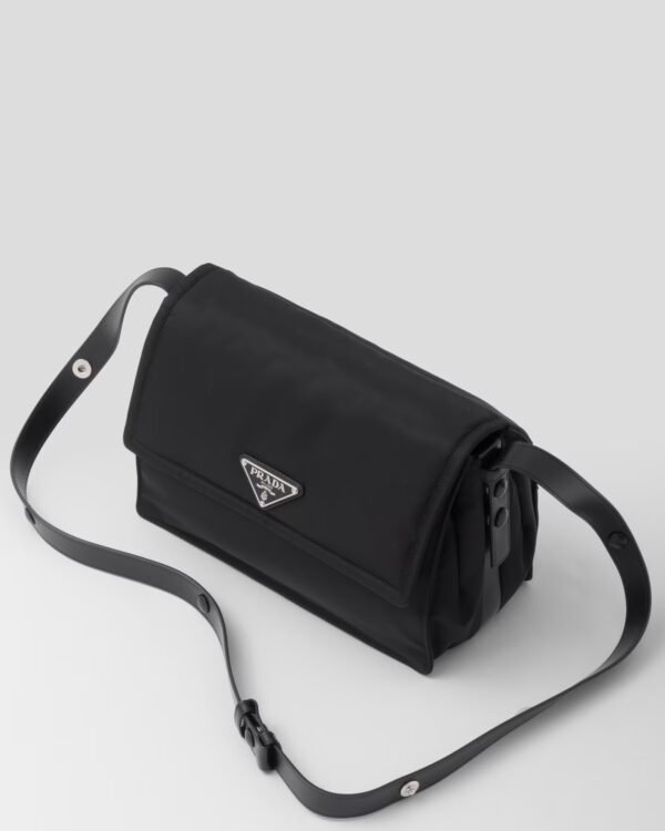 Medium-sized padded Re-Nylon shoulder bag