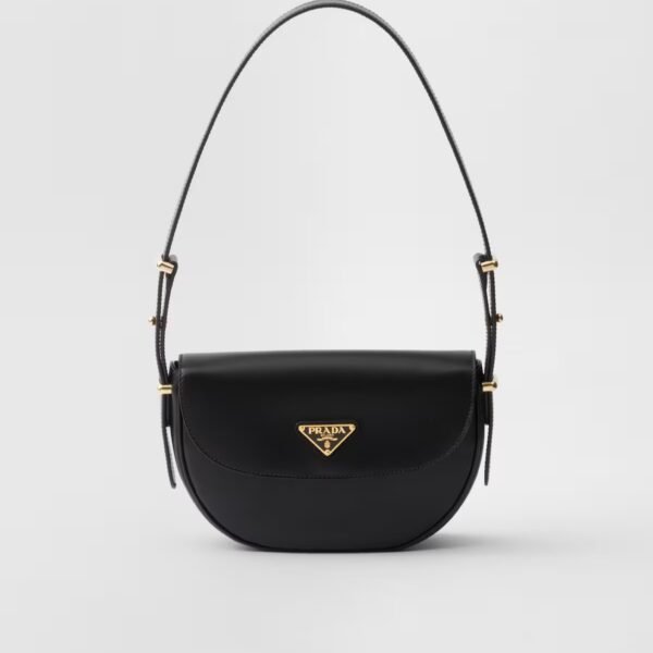 Prada Arqué flip leather shoulder bag