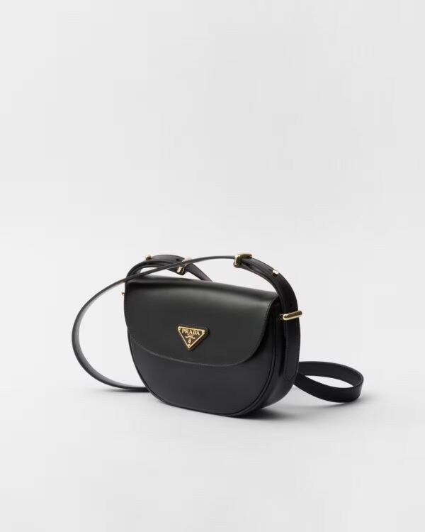 Prada Arqué flip leather shoulder bag