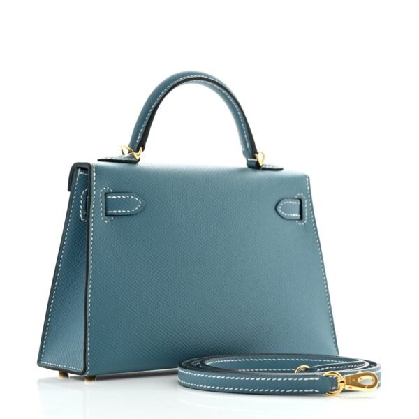 Epsom Mini Kelly Sellier 20 New Blue Jean