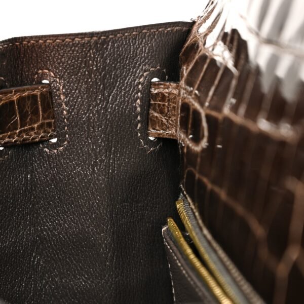 Shiny Niloticus Crocodile Kelly Sellier 28 Gris Elephant