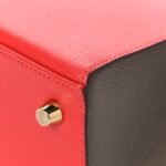 Chevre Chandra Bi-Color Horseshoe Kelly Sellier 25 Rouge De Coeur Etoupe