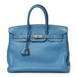 Taurillon Clemence Birkin 35 Blue Jean