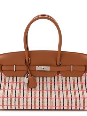Toile Swift Broderie Shoulder Birkin Light 39 Gold Fauve Rose Pop Black