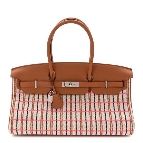 Toile Swift Broderie Shoulder Birkin Light 39 Gold Fauve Rose Pop Black