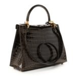 Shiny Niloticus Crocodile Kelly Sellier 28 Gris Elephant