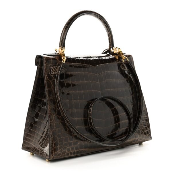 Shiny Niloticus Crocodile Kelly Sellier 28 Gris Elephant