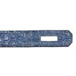 Matte Porosus Crocodile Kelly 35 Bleu Brighton