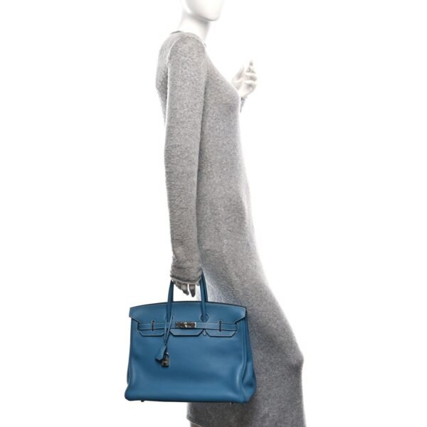 Taurillon Clemence Birkin 35 Blue Jean