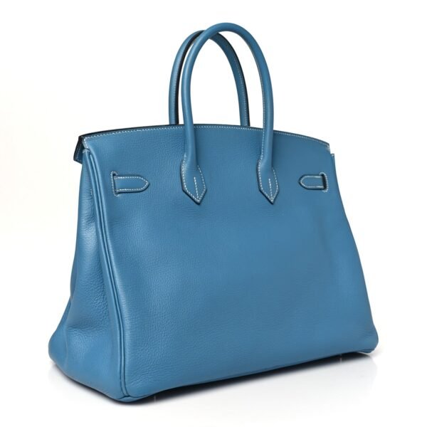 Taurillon Clemence Birkin 35 Blue Jean