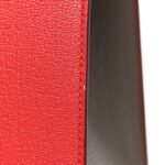 Chevre Chandra Bi-Color Horseshoe Kelly Sellier 25 Rouge De Coeur Etoupe