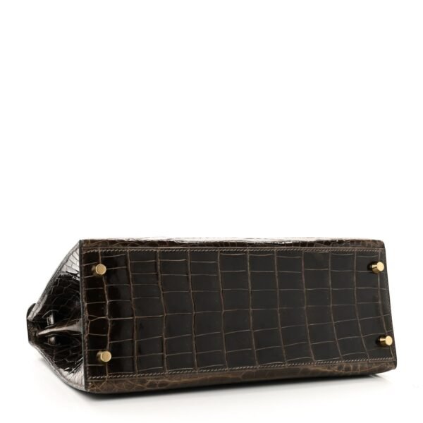 Shiny Niloticus Crocodile Kelly Sellier 28 Gris Elephant