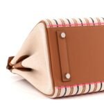 Toile Swift Broderie Shoulder Birkin Light 39 Gold Fauve Rose Pop Black