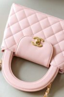 CHANEL 23K Kelly  Waxed Calfskin Leather Handbag Bag – Light Pink (23K Pink)