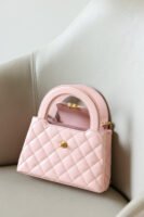 CHANEL 23K Kelly  Waxed Calfskin Leather Handbag Bag – Light Pink (23K Pink)