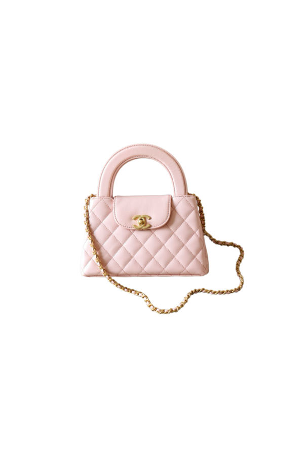 CHANEL 23K Kelly  Waxed Calfskin Leather Handbag Bag – Light Pink (23K Pink)