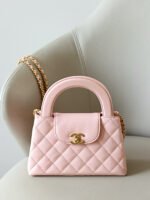 CHANEL 23K Kelly  Waxed Calfskin Leather Handbag Bag – Light Pink (23K Pink)