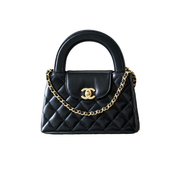 CHANEL 23K Kelly Waxed Calfskin Leather Handbag Bag – Black