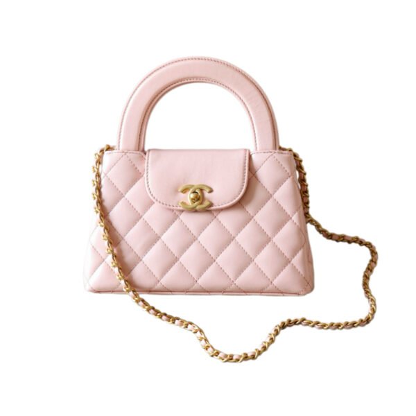 CHANEL 23K Kelly  Waxed Calfskin Leather Handbag Bag – Light Pink (23K Pink)