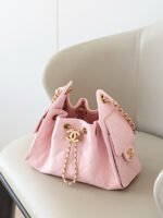 CHANEL 25bag Mini size – Pink Caviar Leather with Gold Buckle