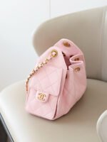 CHANEL 25bag Mini size – Pink Caviar Leather with Gold Buckle