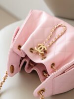 CHANEL 25bag Mini size – Pink Caviar Leather with Gold Buckle