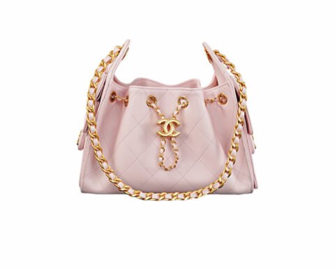 CHANEL 25bag Mini size – Pink Caviar Leather with Gold Buckle