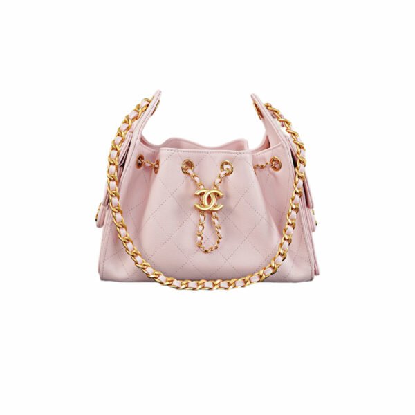 CHANEL 25bag Mini size – Pink Caviar Leather with Gold Buckle
