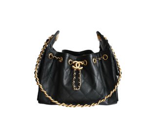 CHANEL 25bag Mini size – Black Caviar Leather with Gold Buckle