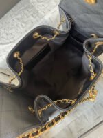 CHANLE 25bag Small Size – Black Caviar Leather with Gold Buckle