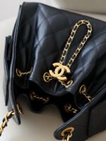CHANEL 25bag Mini size – Black Caviar Leather with Gold Buckle