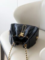 CHANEL 25bag Mini size – Black Caviar Leather with Gold Buckle