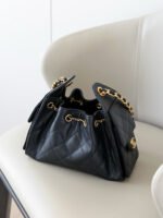 CHANEL 25bag Mini size – Black Caviar Leather with Gold Buckle